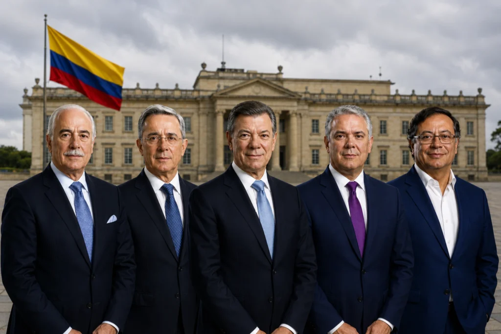 Los últimos cinco presidentes que han marcado el rumbo de Colombia
