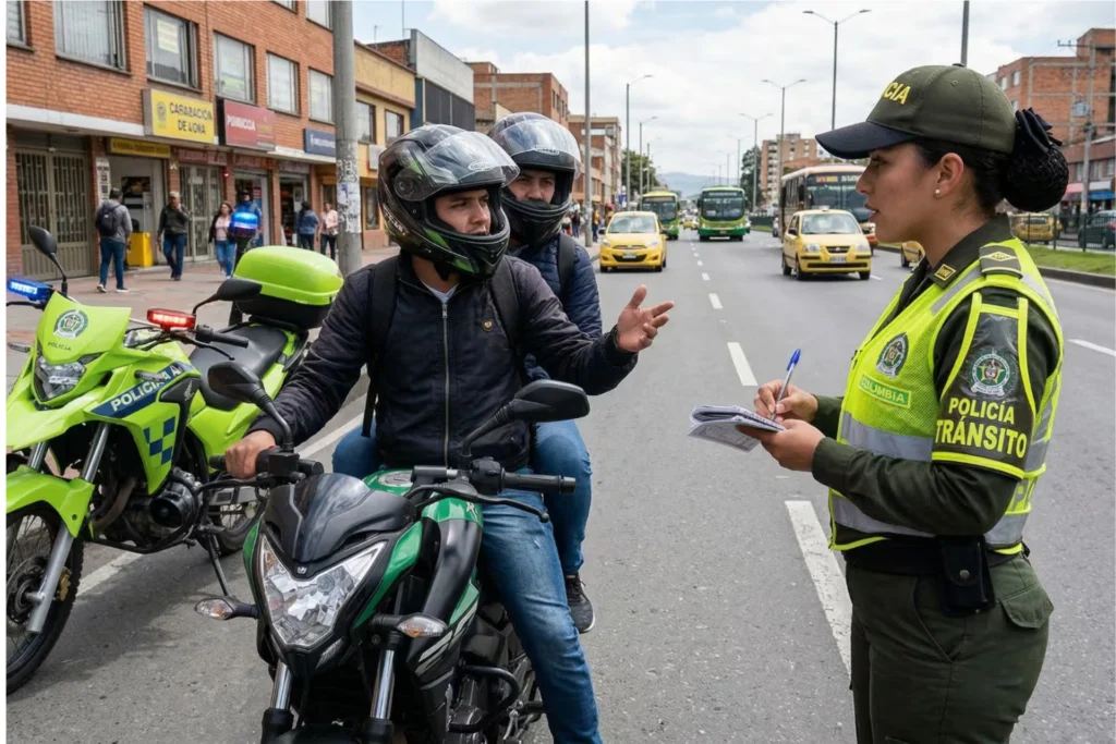 Policía de tránsito en Colombia